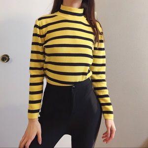 Tommy Hilfiger yellow and black knit sweater